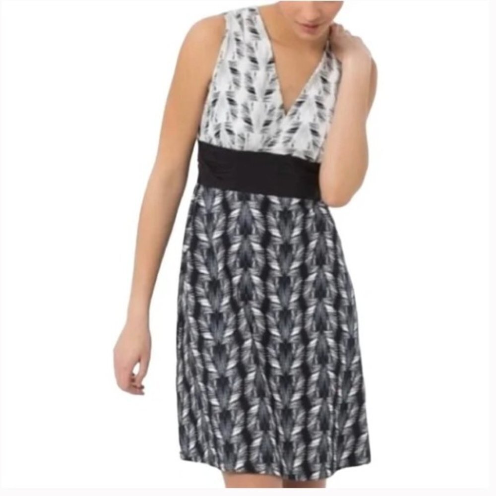 Patagonia Black & White ‘Margot’ Sleeveless Jersey Knit Fit &  Flare Dress S